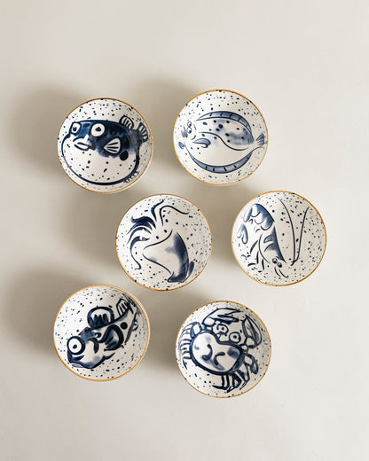 Ocean Tales Katori - Set Of 6