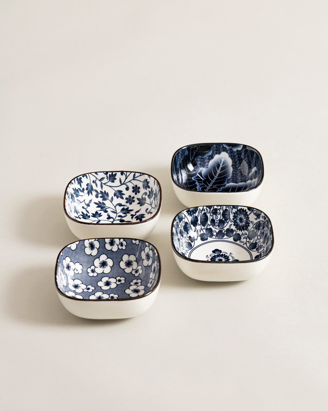 Indigo Square Katori - Set Of 4