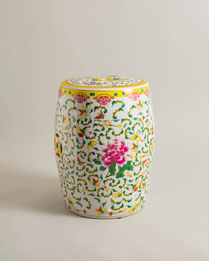 Floral Harmony Garden Stool