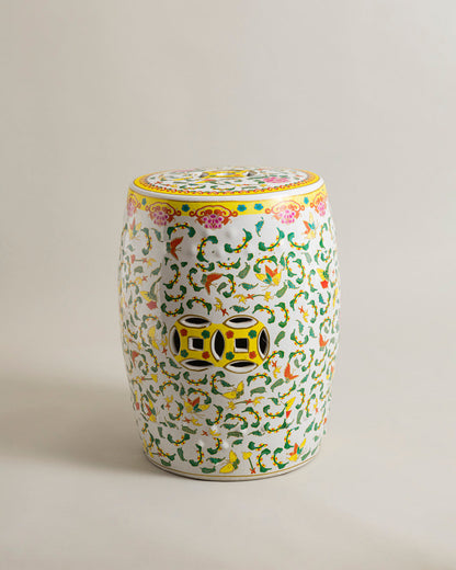 Floral Harmony Garden Stool