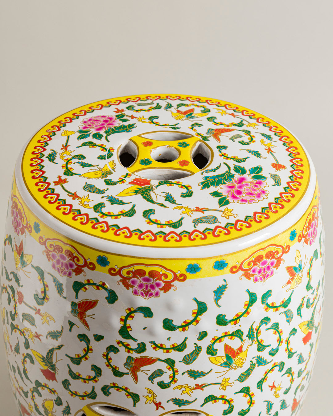 Floral Harmony Garden Stool
