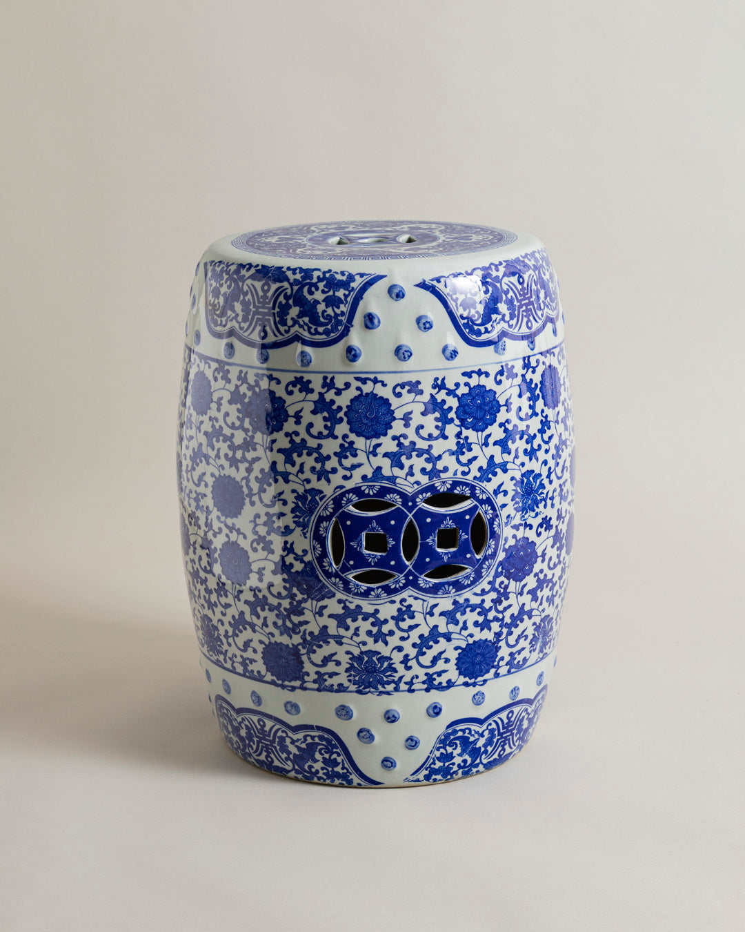 Classic Floral Ceramic Garden Stool