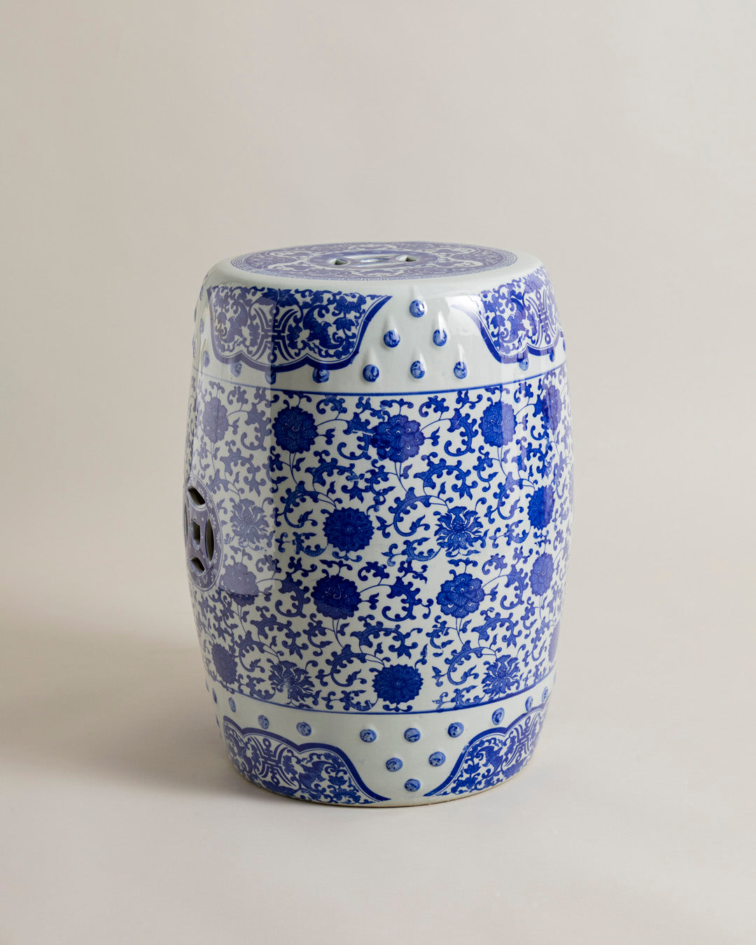 Classic Floral Ceramic Garden Stool
