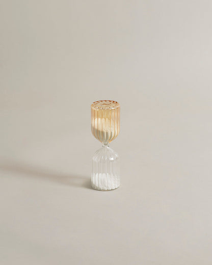 Ribbed Glass Hourglass Sand Clock - 10 minutes