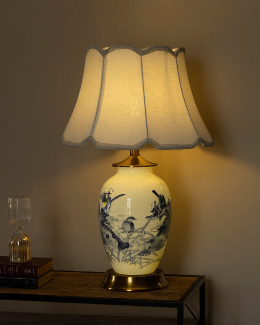 Vintage Art Bone China Table Lamp