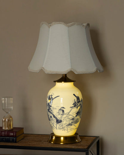 Vintage Art Bone China Table Lamp