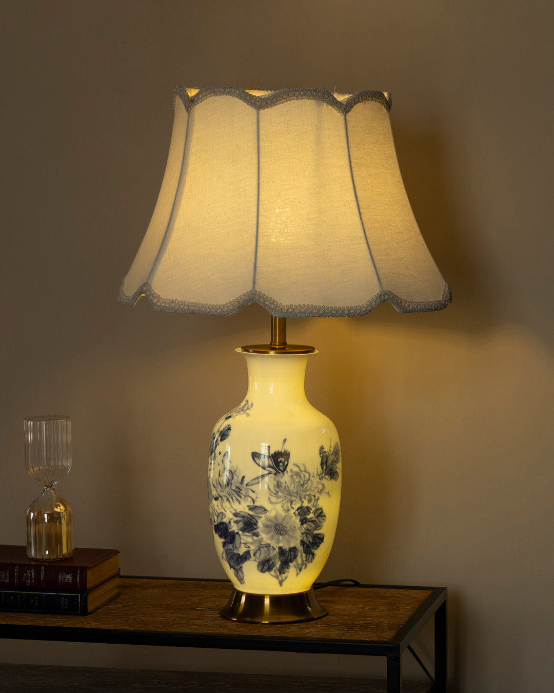 Floral Dual Glow China Table Lamp