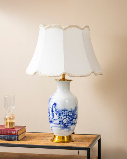 Heritage Scene Dual Glow China Table Lamp