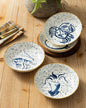 Ocean Sketch Pasta Bowl - Set Of 4