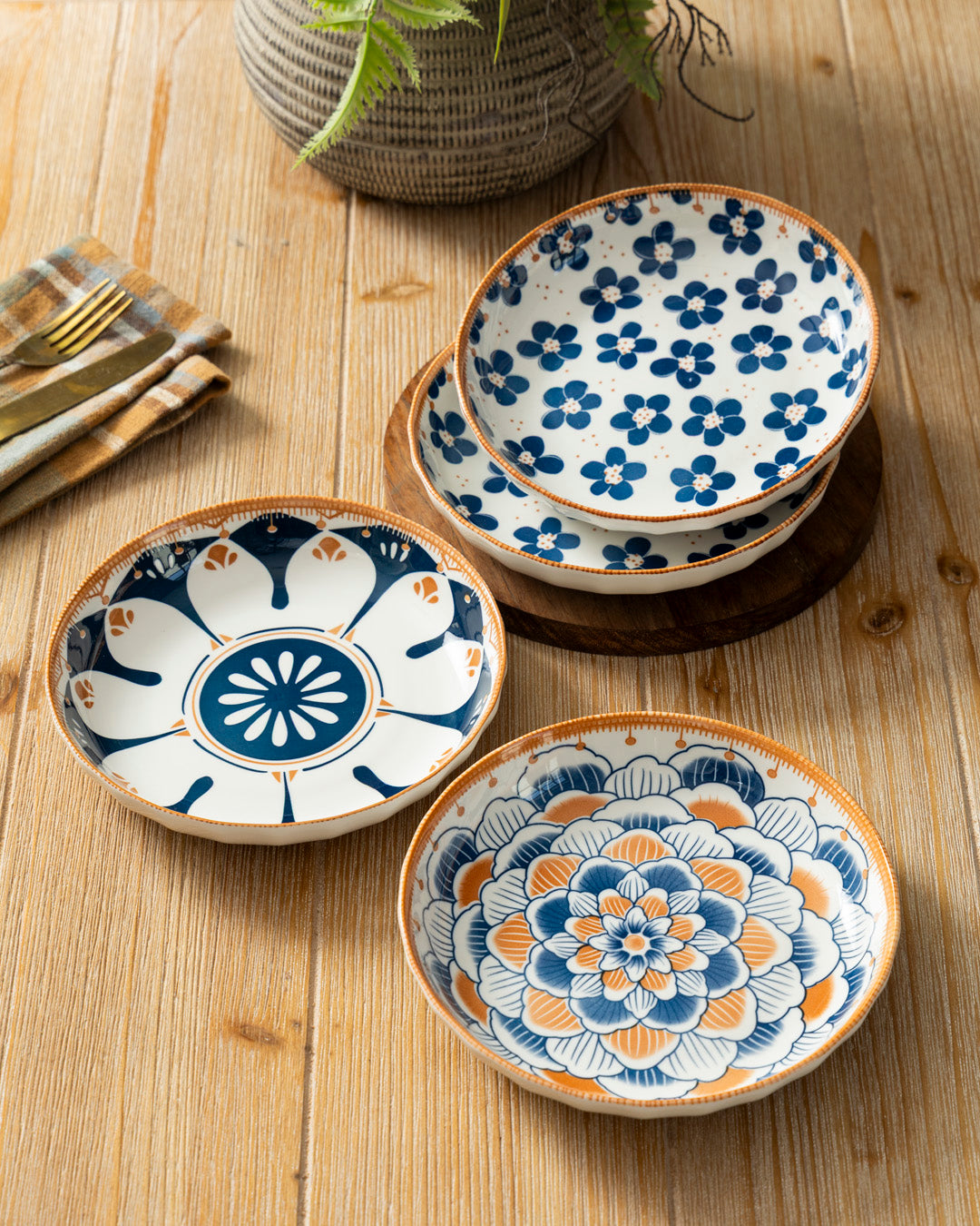 Blossom Charm Pasta Bowl - Set Of 4