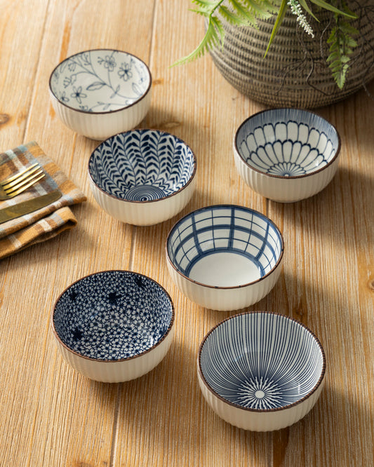 Midnight Blossom Katori - Set Of 6