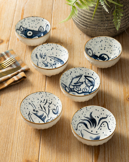 Ocean Tales Katori - Set Of 6