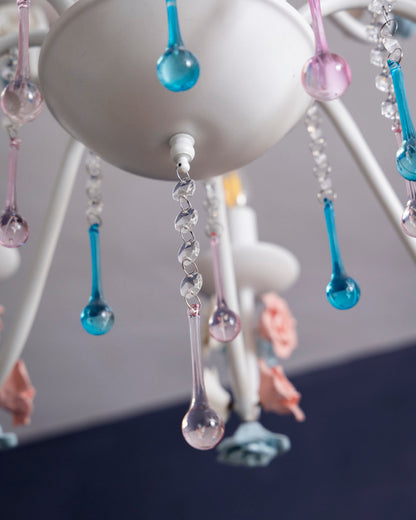 Blush Bloom French Floral Chandelier