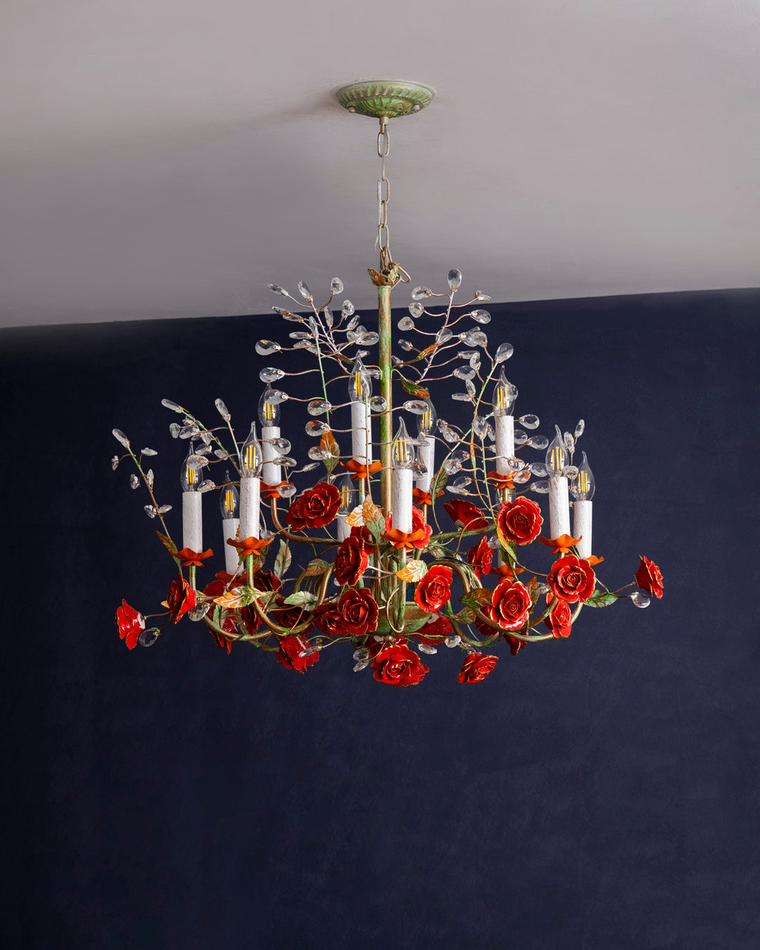 Regal Rose French Floral Chandelier