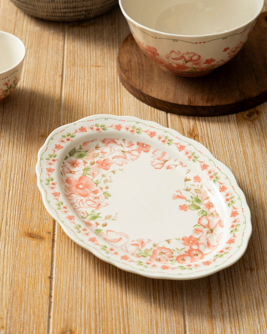 Blush Floral Garden Platter