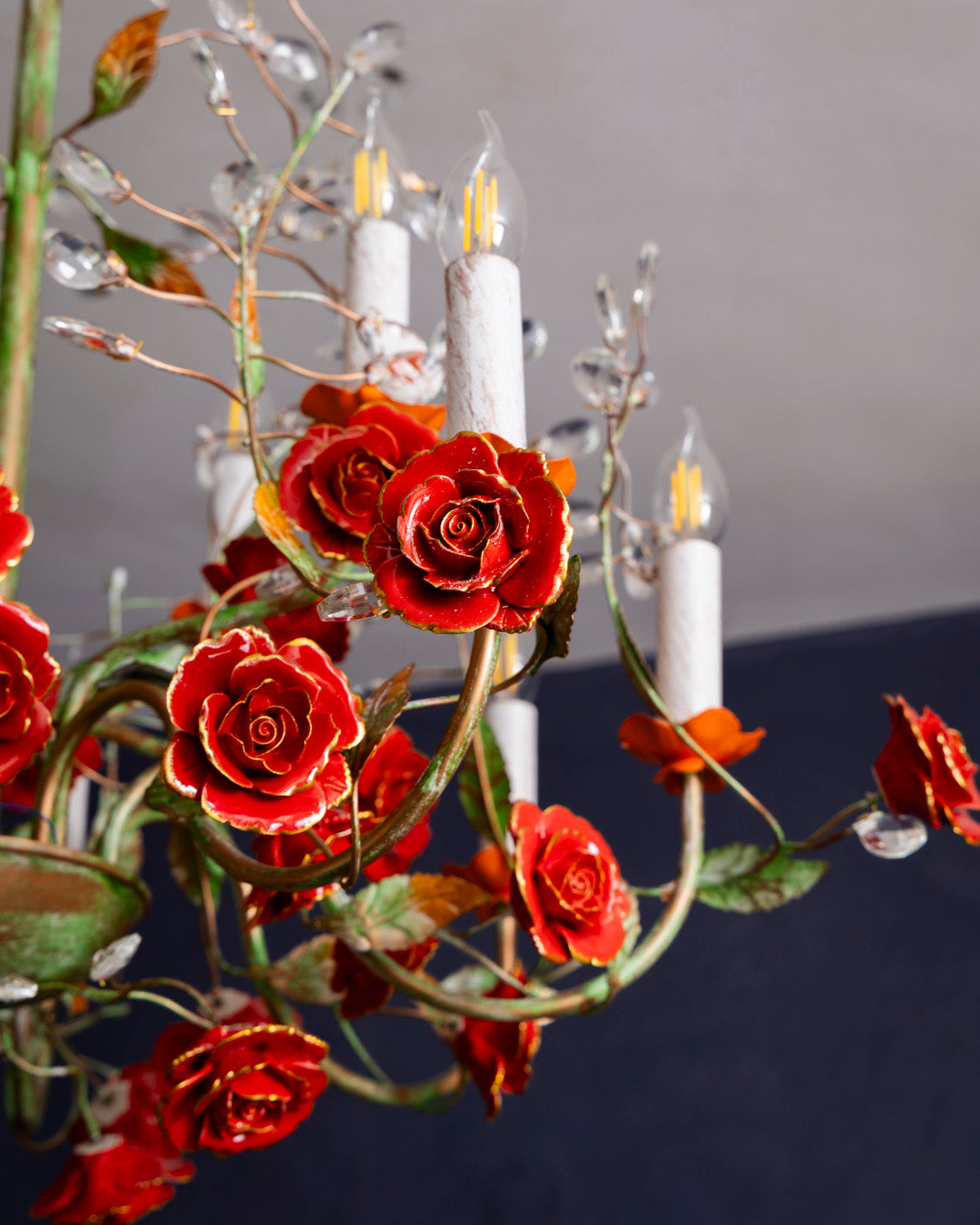 Regal Rose French Floral Chandelier