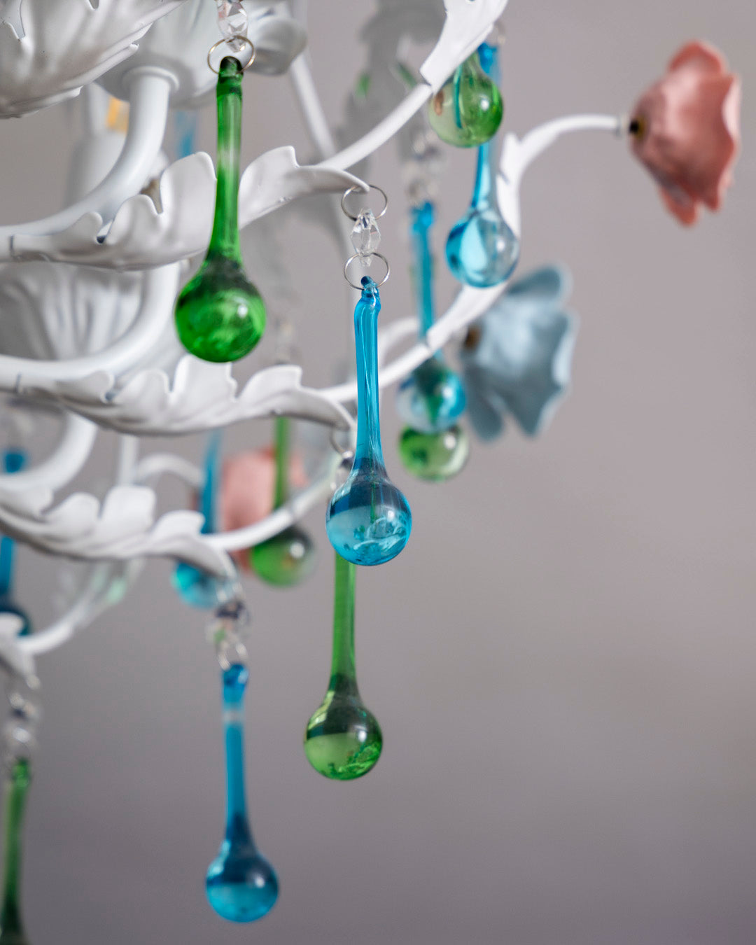 Pastel Bloom French Floral Chandelier