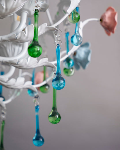 Pastel Bloom French Floral Chandelier
