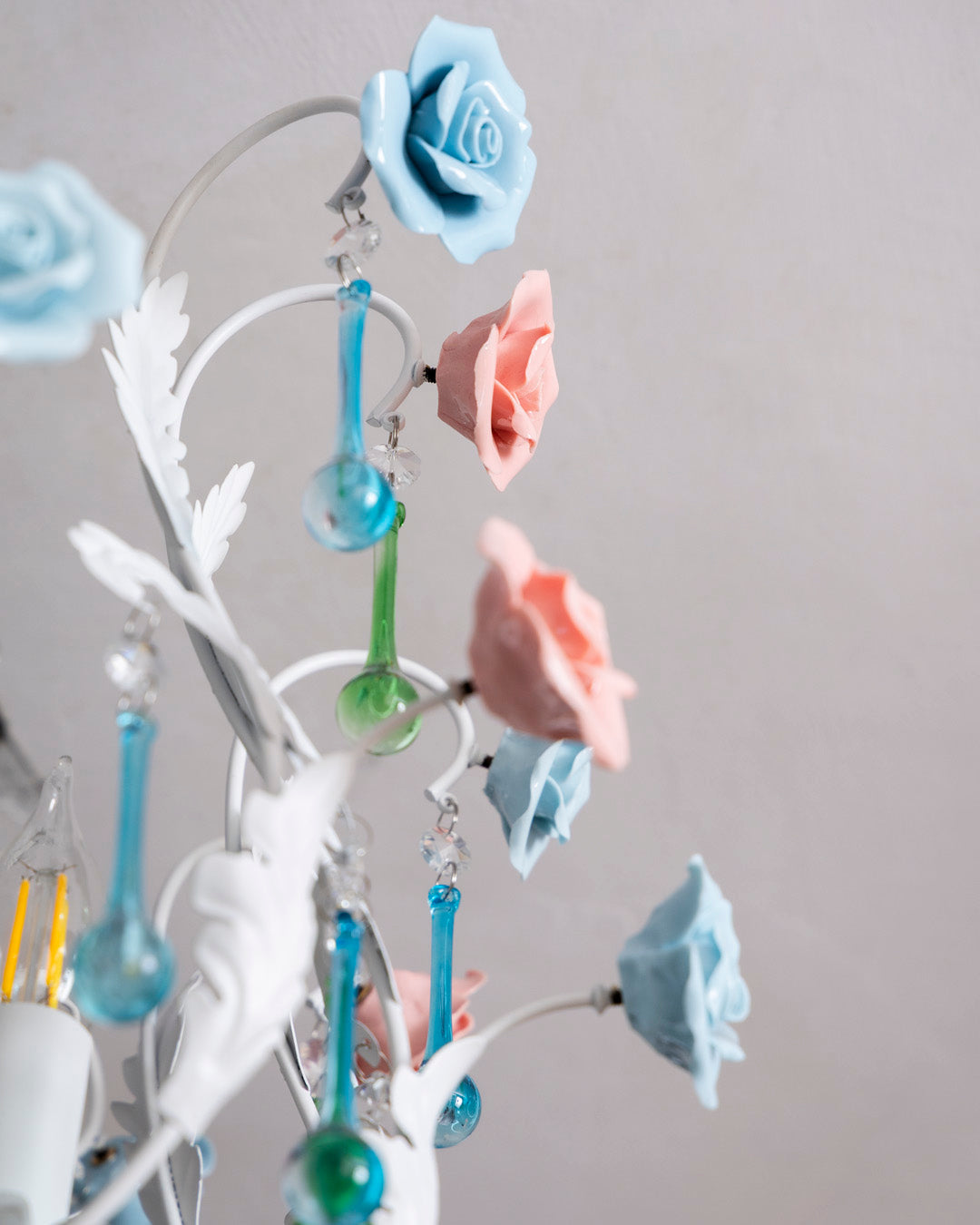 Pastel Bloom French Floral Chandelier