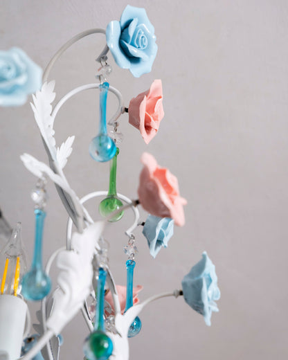 Pastel Bloom French Floral Chandelier