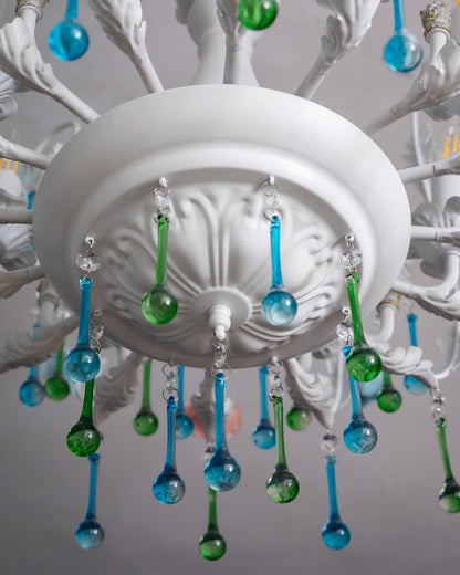 Pastel Bloom French Floral Chandelier