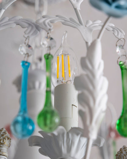 Pastel Bloom French Floral Chandelier
