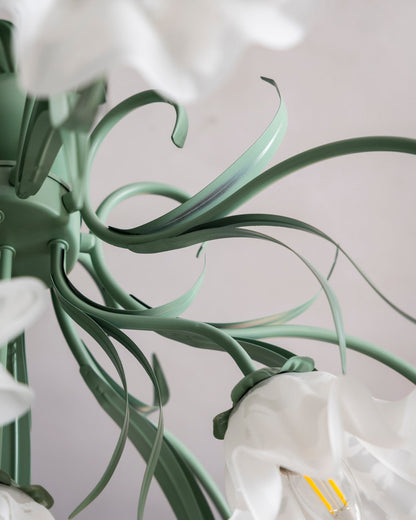 Ivory Bloom French Floral Chandelier
