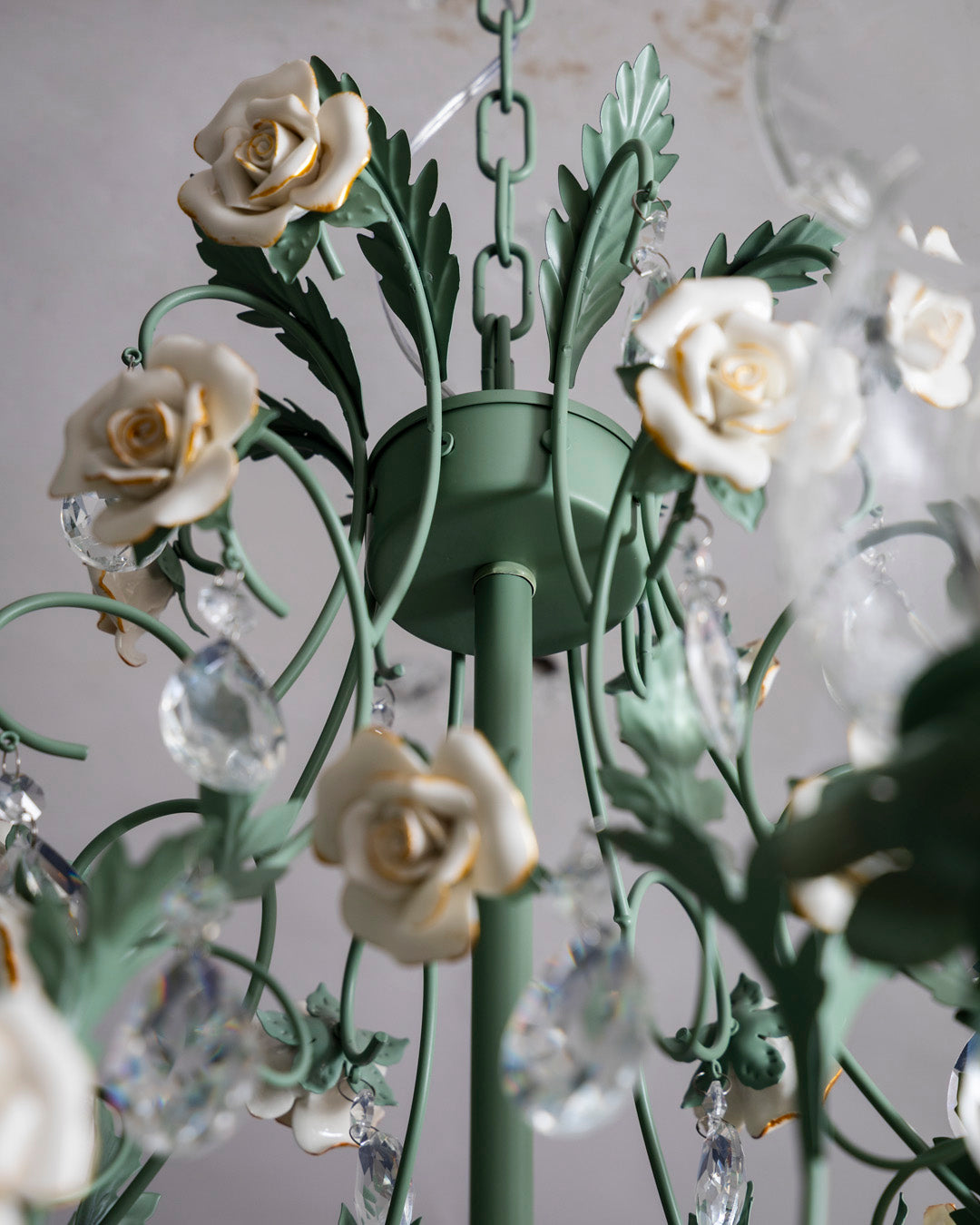 Azure Rose French Floral Chandelier