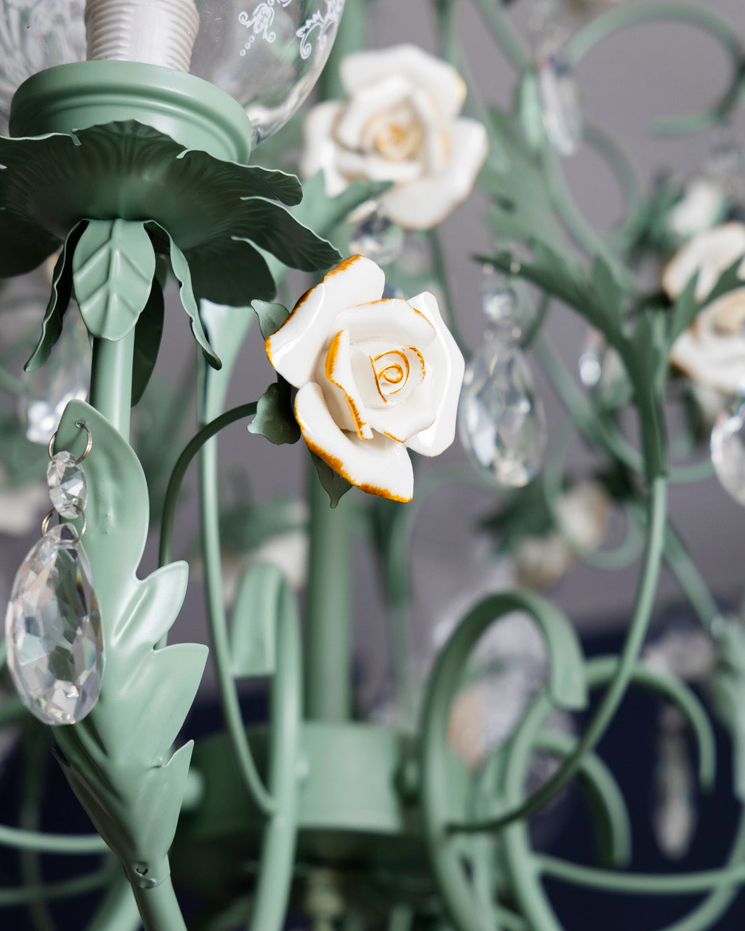 Azure Rose French Floral Chandelier