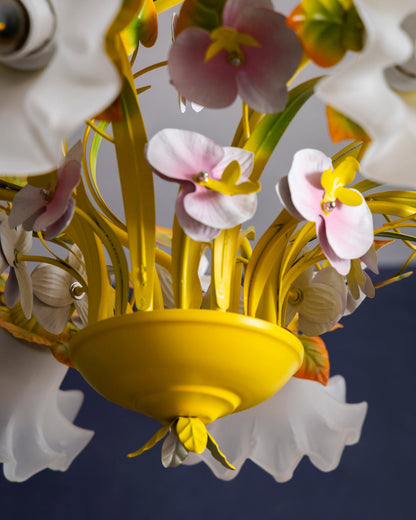 Sunset Bloom French Floral Chandelier
