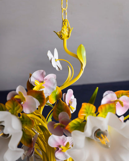 Sunset Bloom French Floral Chandelier