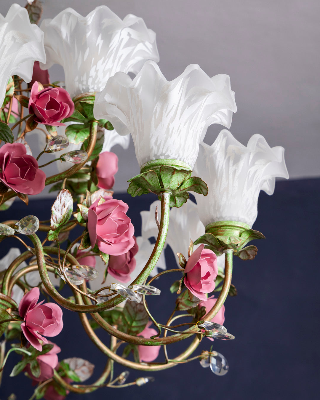 Rose Vine French Floral Chandelier