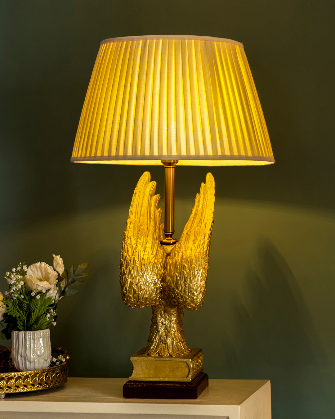 Golden Angel Wings Table Lamp