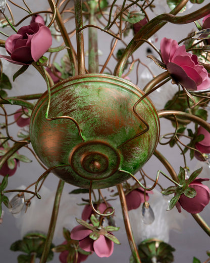Rose Vine French Floral Chandelier