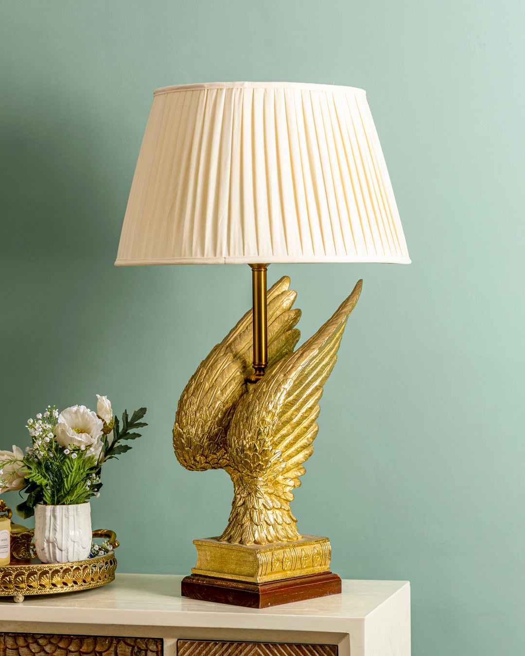 Golden Angel Wings Table Lamp