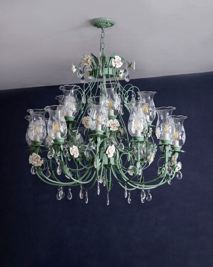 Rose Garden French Floral Chandelier
