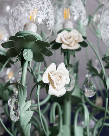 Rose Garden French Floral Chandelier