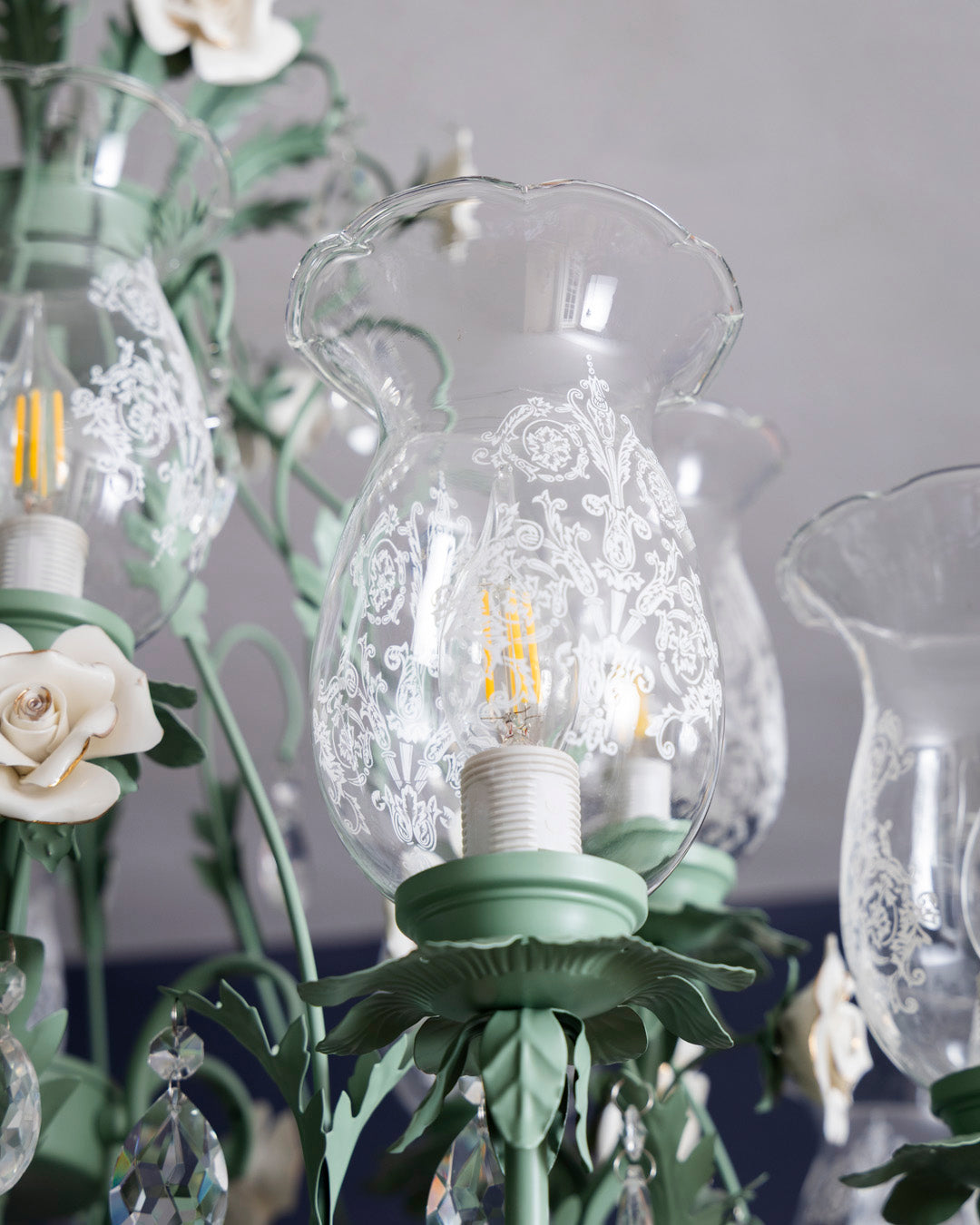 Rose Garden French Floral Chandelier