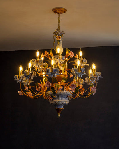 Heritage Bloom French Floral Chandelier