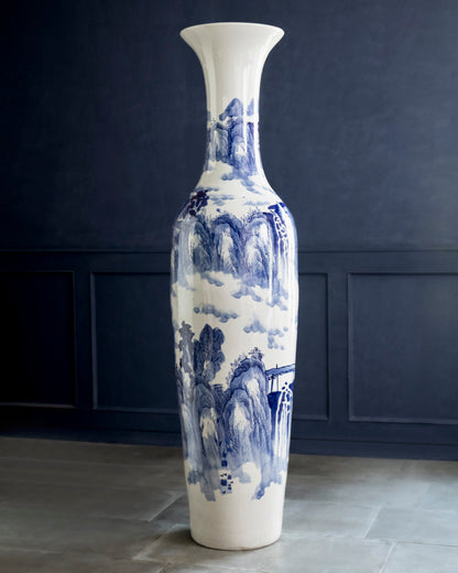 Majestic Mist Landscape Tall Floor Vase - 6.4 Ft