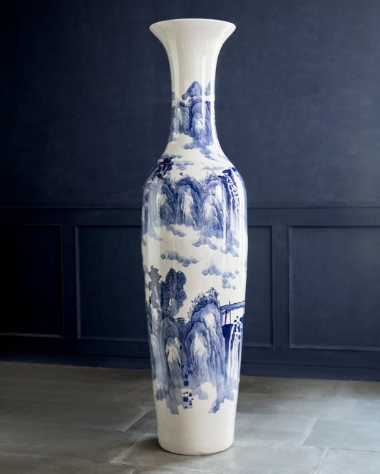 Majestic Mist Landscape Tall Floor Vase - 6.4 Ft