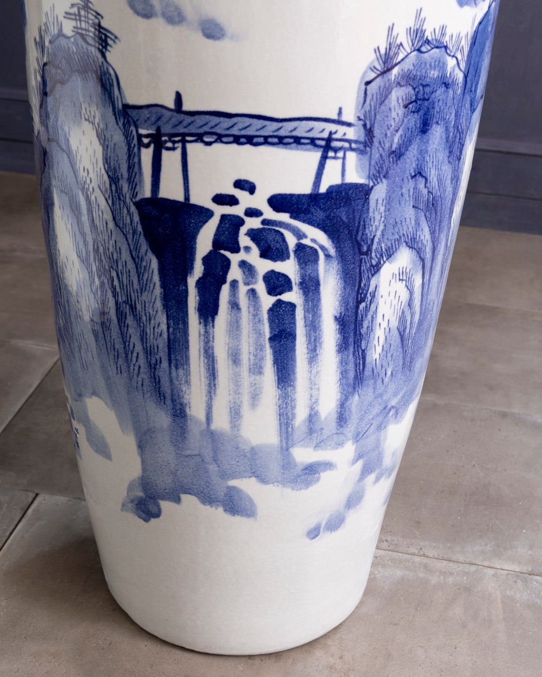 Majestic Mist Landscape Tall Floor Vase - 6.4 Ft