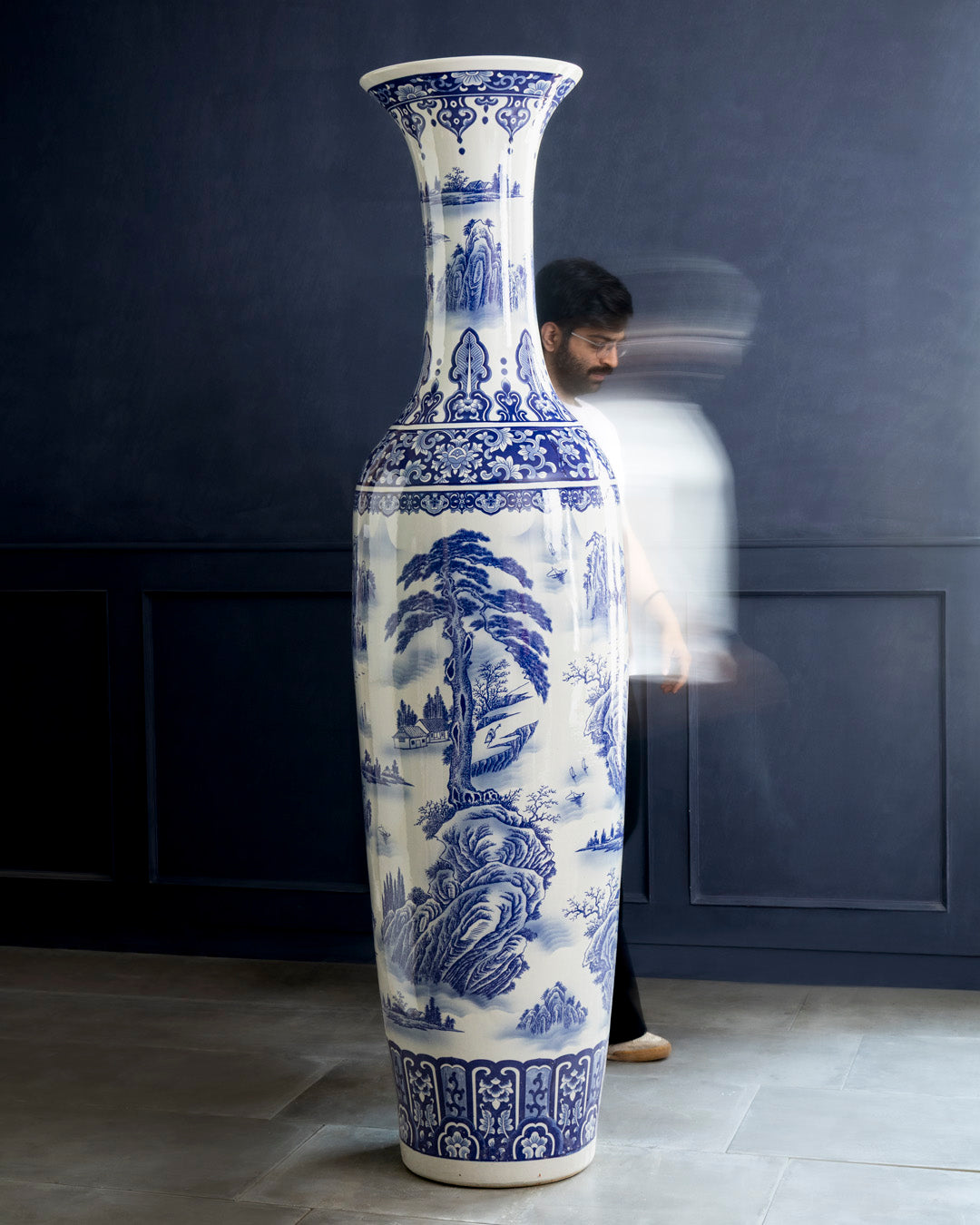 Royal Heritage Scenic Tall Floor Vase - 6.4 Ft