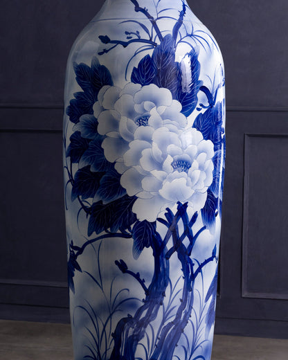 Blooming Lotus Art Tall Floor Vase - 6.4 Ft