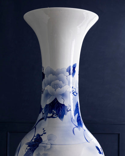 Blooming Lotus Art Tall Floor Vase - 6.4 Ft
