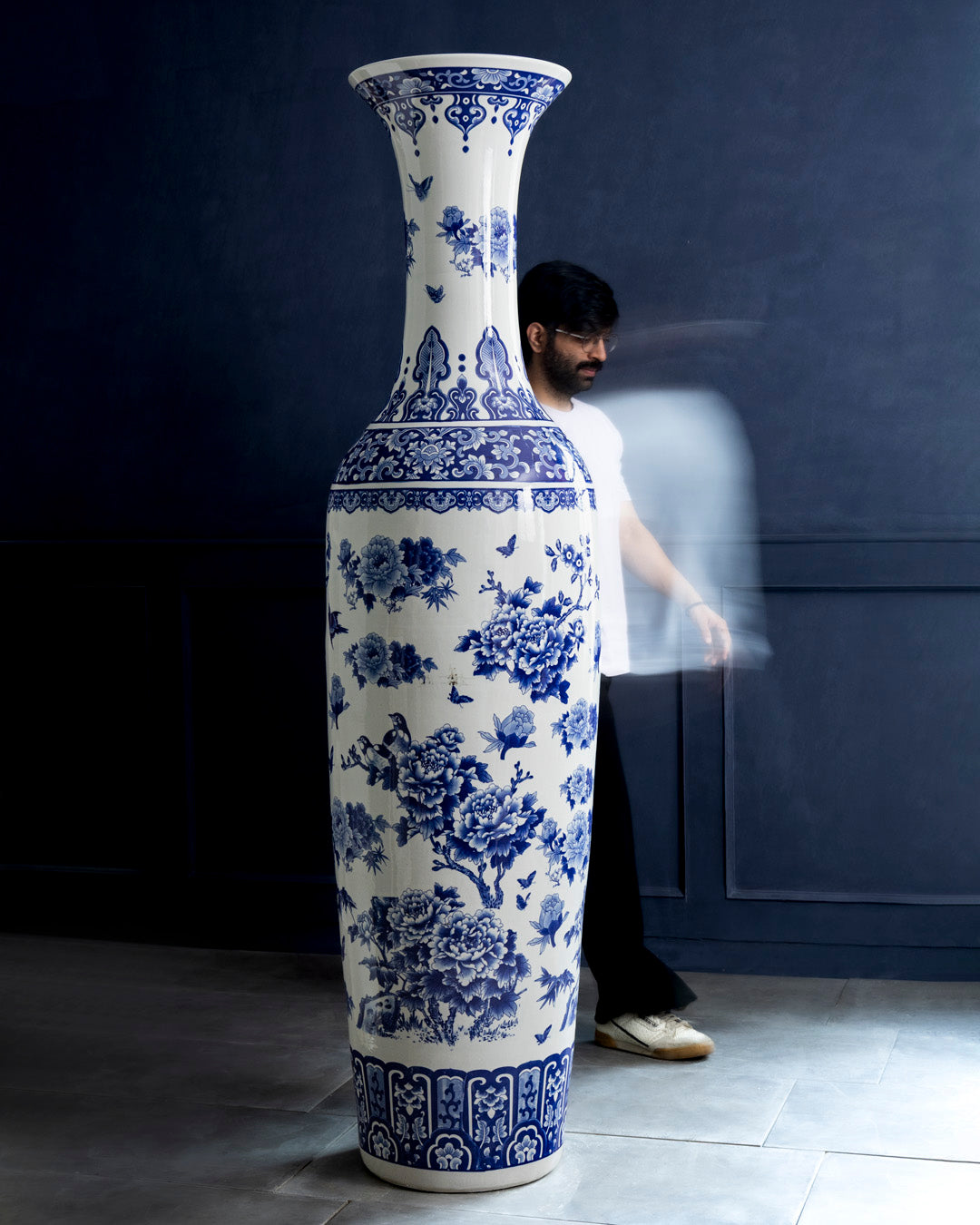 Royal Bloom Grandeur Tall Floor Vase - 6.4 Ft