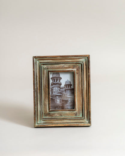 Vintage Teal Distressed Photo Frame