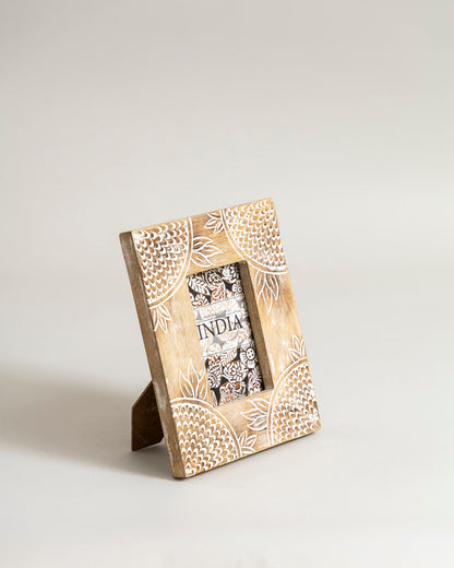 Bohemian Floral Carved Photo Frame
