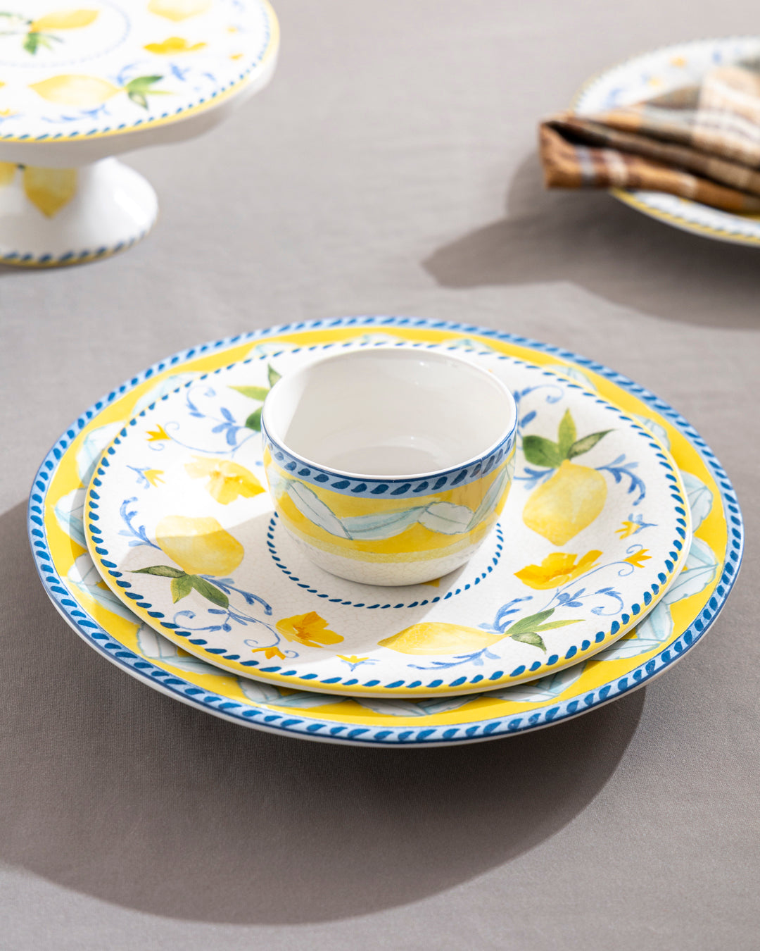 Amalfi Lemon Charm Quarter Plate