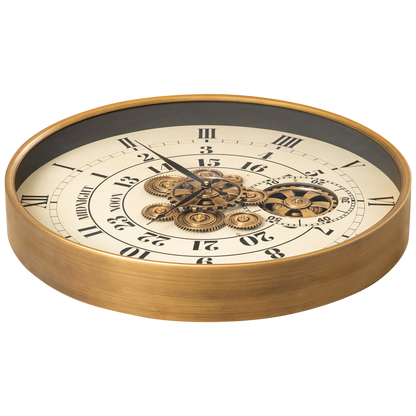 Mystic Motion Luxury Designer Watches Wall Clock For Living Room With Moving Gear Mechanism Buy Wall Clock Online - Big (White) (Steel Body)
